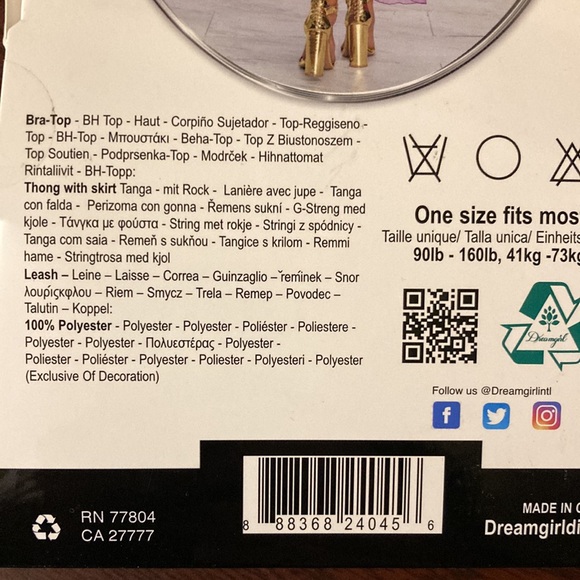 Dreamgirl Harem Slave Costume OS Fits Most - Picture 5 of 5